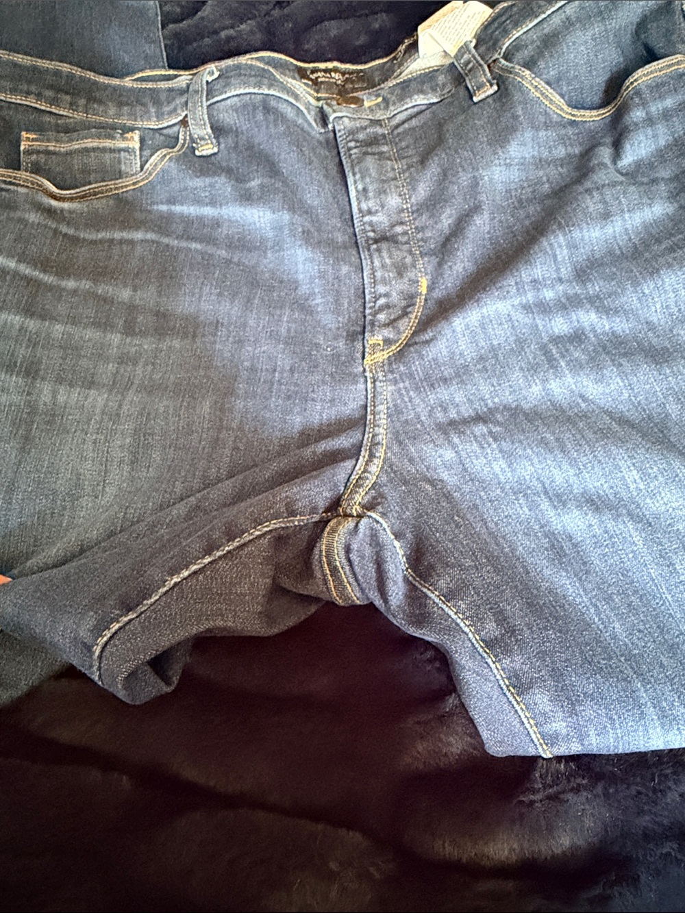Banana Republic Stretchy High Rise Dark Blue Skinny Jeans Size 33 - Picture 6 of 7